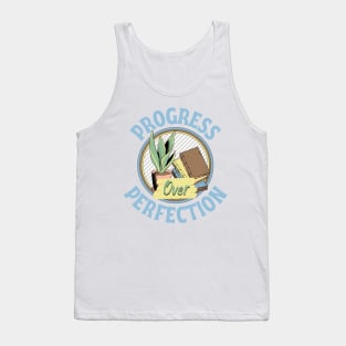 motivational progress over perfection back to school teacher Tank Top